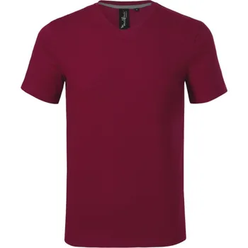 pracovní tričko MALFINI PREMIUM Tričko Action V-neck, pánské, krátký rukáv MAL-7008613 S Garnet