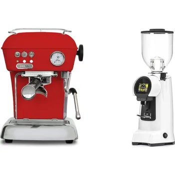 Kávovar Ascaso Dream ONE, Love Red + Eureka Helios 65, white