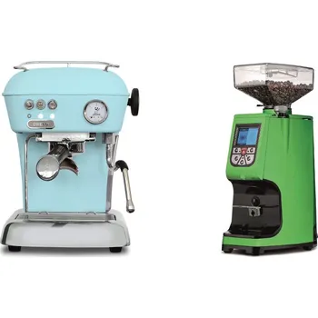 Kávovar Ascaso Dream ONE, Kid Blue + Eureka Atom 60, kawasaki green