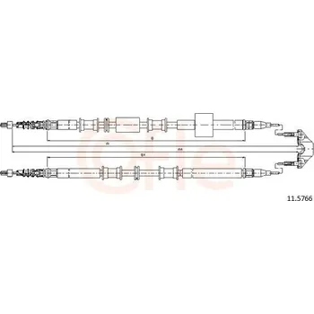 Auto-moto Tažné lanko, parkovací brzda COFLE CFE11.5766