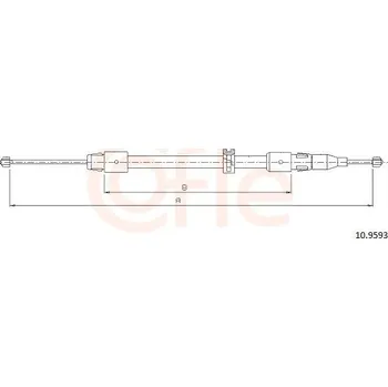Lanko parkovací brzdy Lanovod parkovací brzdy COFLE 10.9593