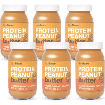 GymBeam Proteinové arašídové máslo 6 x 900 g slaný karamel