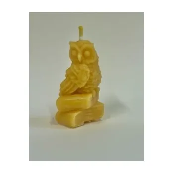 Svíčka Včelařství Thomayer Svíčka Sova z pravého včelího vosku 45g