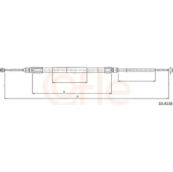 Brzdový systém Tažné lanko, parkovací brzda COFLE CFE10.4138