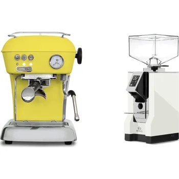 Kávovar Ascaso Dream ONE, Sun Yellow + Eureka Mignon Bravo, CR white