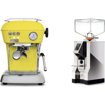 Kávovar Ascaso Dream ONE, Sun Yellow + Eureka Mignon Perfetto, CR chrome