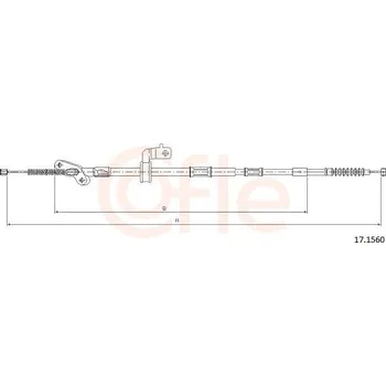 Auto-moto Tažné lanko, parkovací brzda COFLE 17.1560