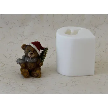 Silikonová forma - Vánoční medvídek mini 1 - 60 x 45 x 65 mm