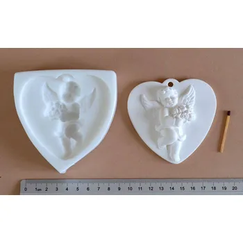 Silikonová forma - Srdíčko reliéf III - 84 x 81 mm