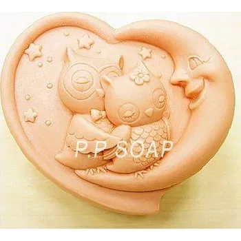 Silikonová forma - Soví láska 80 x 70 x 20 mm