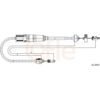 Spojkové lanko Tažné lanko, ovládání spojky COFLE 11.2915