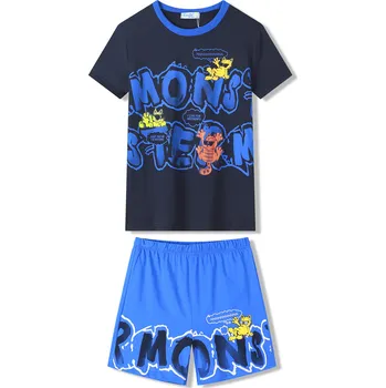 Chlapecké pyžamo Chlapecké pyžamo - KUGO WT7315, tmavě modrá Barva: Modrá tmavě, Velikost: 122