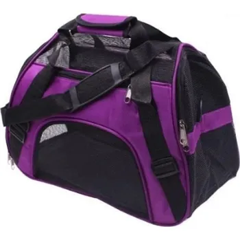 Taška pro psa a kočku Prodyšná cestovní taška (přepravka) pro kočky nebo menší plemena psů Barva: nachová, Velikost: S 43x30x20 cm