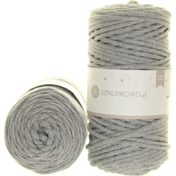 Příze Sznurkowo Bavlněná šňůra 3mm středně šedá
