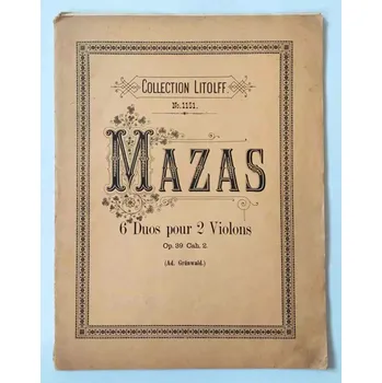 Mazas - 6 Snadných duet pro dvoje housle op.39 díl 2.