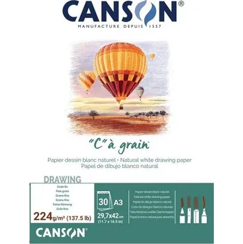 Blok CANSON "C" a grain A3, 30 listů 224g