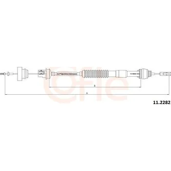 Spojkové lanko Tažné lanko, ovládání spojky COFLE 11.2282