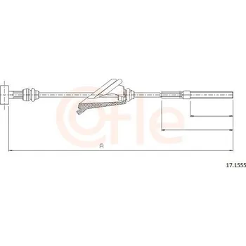 Lanko parkovací brzdy Tažné lanko, parkovací brzda COFLE 17.1555