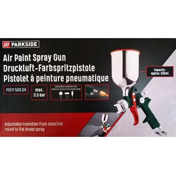 Stříkací pistole PARKSIDE Pneumatická stříkací pistole PDFP 500 D4
