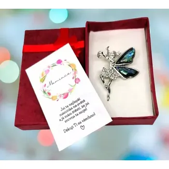 Přívěsek Dárkově balená víla "PRO MAMINKU"