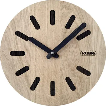 Hodiny KUBRi 0170 - 20 cm hodiny z dubového masívu včetně dřevěných ručiček