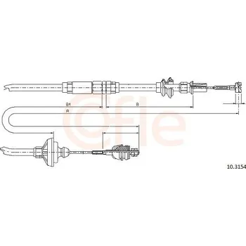 Spojkové lanko Tažné lanko, ovládání spojky COFLE 10.3154