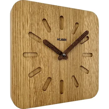 Hodiny KUBRi 0151 - 20 cm hodiny z dubového masívu včetně dřevěných ručiček