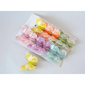 Motýlek Motýlek s klipem 8 cm - vzor B světle modrý