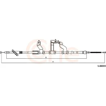 Lanko parkovací brzdy Tažné lanko, parkovací brzda COFLE 1.KI019