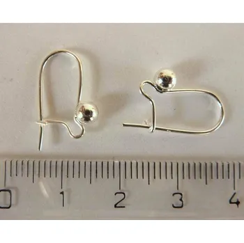 Náušnicový háček zavírací s kuličkou zlatý