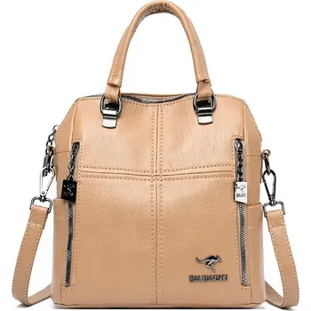 Dámský kožený batoh FLY FF257 Barva: Khaki