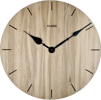 Hodiny KUBRi 0120 - obrovské dubové hodiny české výroby o průměru 60 cm