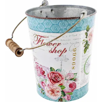 Dekorační kbelík Lavender Shop (Vintage dekorace do bytu)