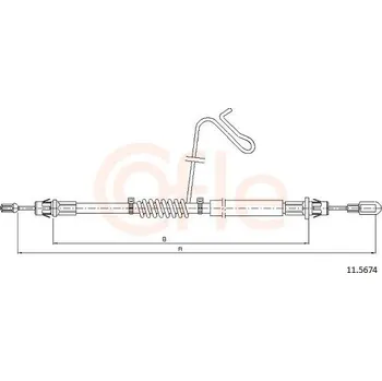 Brzdový systém Tažné lanko, parkovací brzda COFLE 92.11.5674