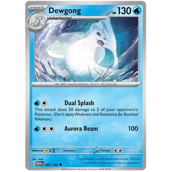 Karetní hra Pokémon TCG Dewgong 087/165 - Reverse Holo