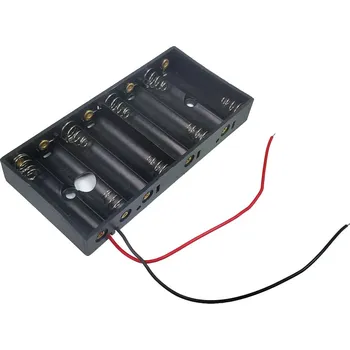 Článková baterie Pouzdro na baterie 8x AAA vedle sebe, vývod vodiče