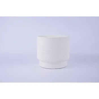 Obal na květináč keramický LEIRIA, pr.20x18cm, krémová|CREAM|Ego Dekor