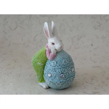 Silikonová forma - Pletený velikonoční zajíček 2 - 85 x 65 x 128 mm