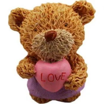 Silikonová forma - Medvídek LOVE 40 x 58 x 70 mm