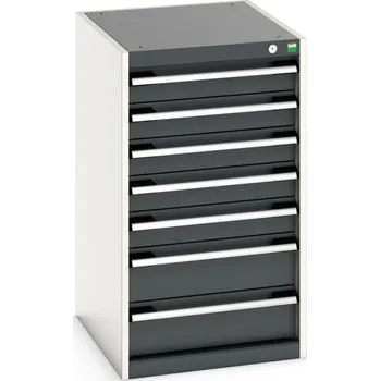 Skříňka Bott Cubio - 7 zásuvek, 525 mm šířka Výška [mm]: 900, Hloubka [mm]: 650