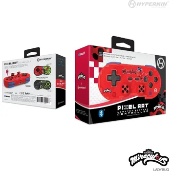 Gamepad Herní ovladač Hyperkin Pixel Art Miraculous Bluetooth Controller for Nintendo Switch/PC/Mac/Android (Ladybug)