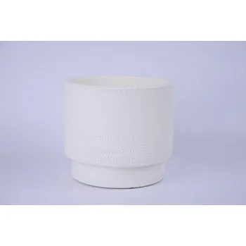 Obal na květináč keramický LEIRIA, pr.17x15cm, krémová|CREAM|Ego Dekor