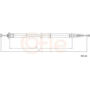 Auto-moto Tažné lanko, parkovací brzda COFLE 631.21