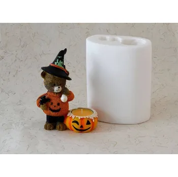 Silikonová forma - svícen Medvěd Halloween