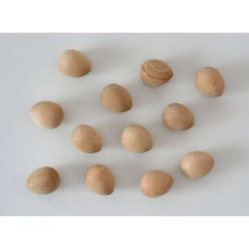 Velikonoční dekorace Dřevěné vajíčko špičaté 21 x 27 mm