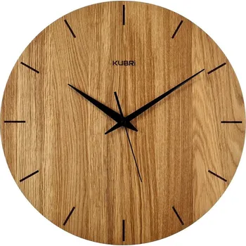 Hodiny KUBRi HRC0096 - Velké dubové hodiny řízené signálem s tichým chodem