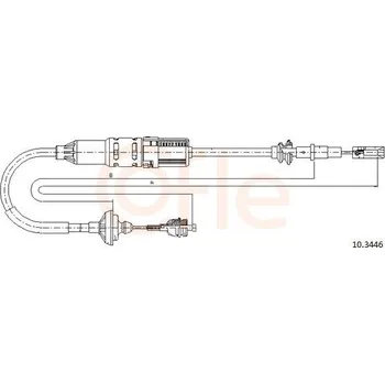 Spojkové lanko Tažné lanko, ovládání spojky COFLE 10.3446