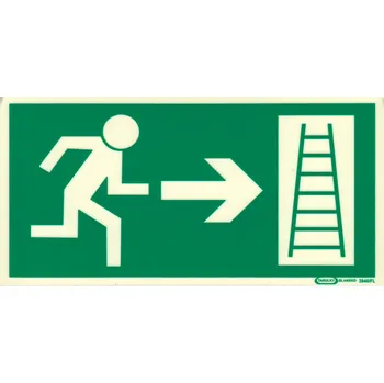 Únikový žebřík vpravo (FL plast 210x105 mm)