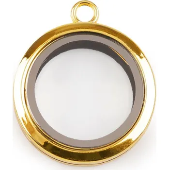 Přívěsek Medailonek rozevírací na magnet Ø30 mm - zlatá