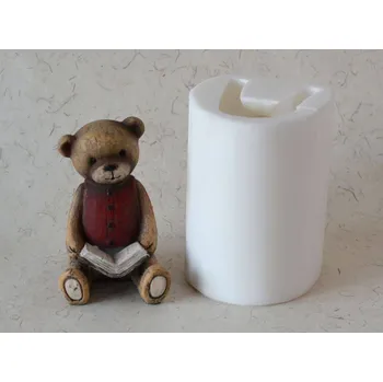 Silikonová forma - Medvídek s knihou 72 x 79 x 108 mm